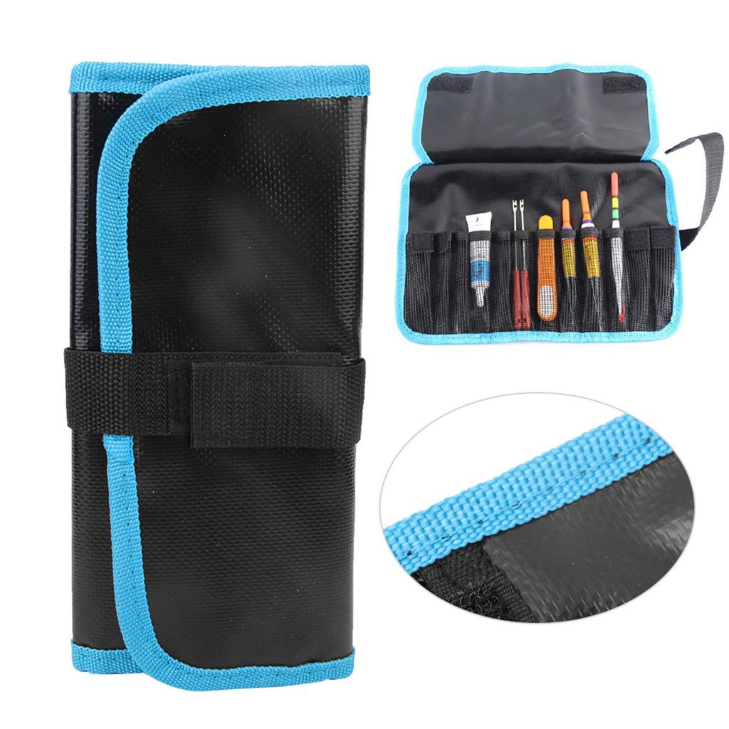 Aufbewahrungstasche für Angelausrüstung, tragbar, für Köder und Werkzeuge, Angelzubehör, Schutztasche, Blau