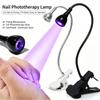 Nail Dryer Light UV Nail Lamp LED for Gel Nails Mini Nail Polish Light with Gooseneck Portable Clamp Light Lamp for Nail Salon