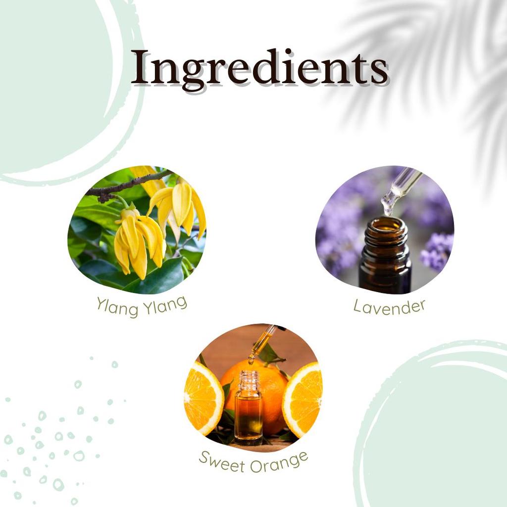 Bonheur - Huile essentielle d'orange douce, de lavande et d'ylang-ylang de qualité thérapeutique
