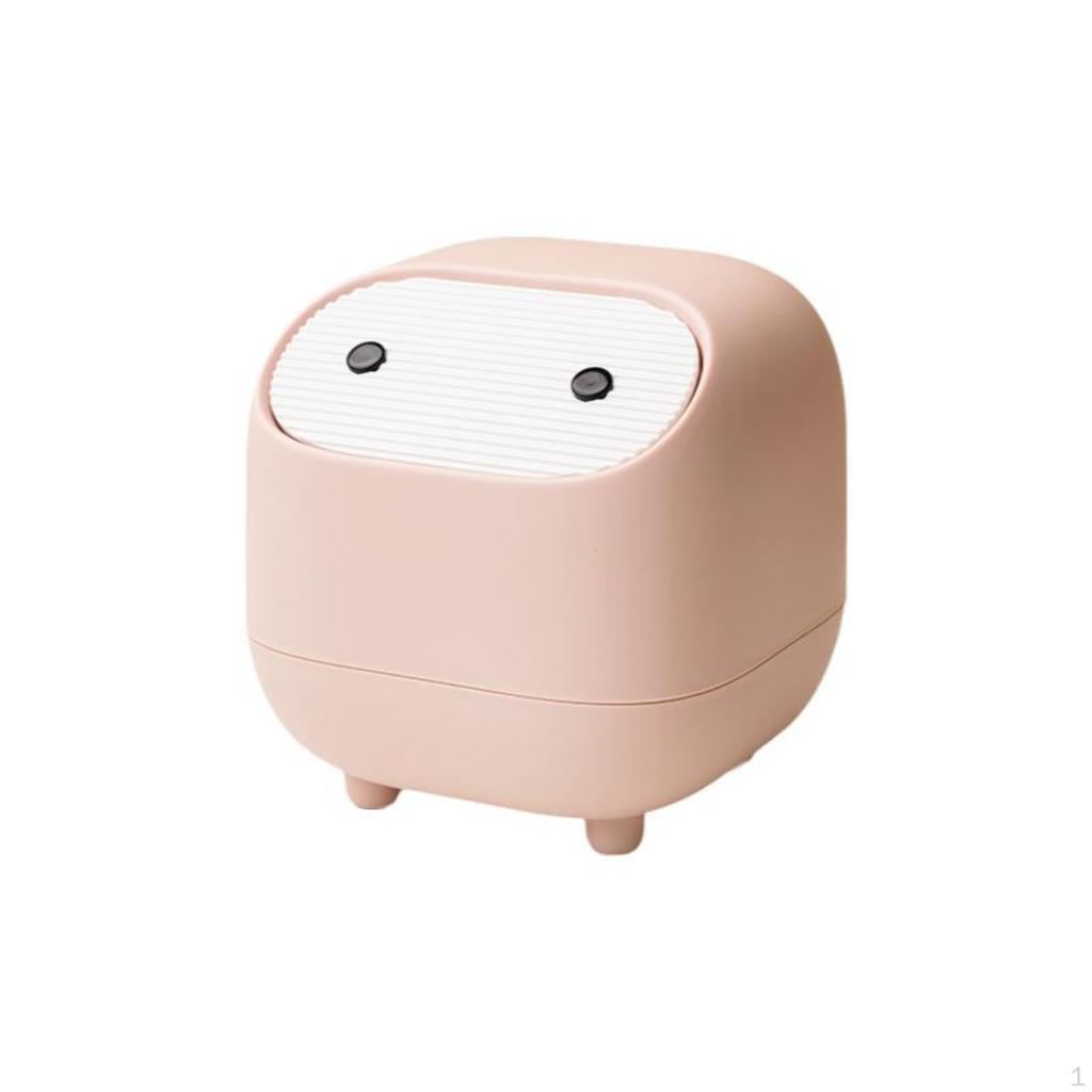 Mini Desktop Trash Can, PressTop Waste Bin, With Lid, Cute Garbage Container, Office, Bedroom Ninja