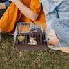 Portable Hamster Travel Carrier Cage Small Animal Carrier ABS Material Spacious Ventilated Travel Container for Hamsters