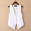 2023 Women's Spring Cotton-Linen Short Vest – Breathable, Lightweight Jacket