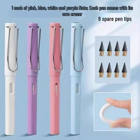 Black Technology Student Eternal Pen: Automatic, Continuous Core Pencil - No Sharpening Needed, Perfect for Children's Learning.