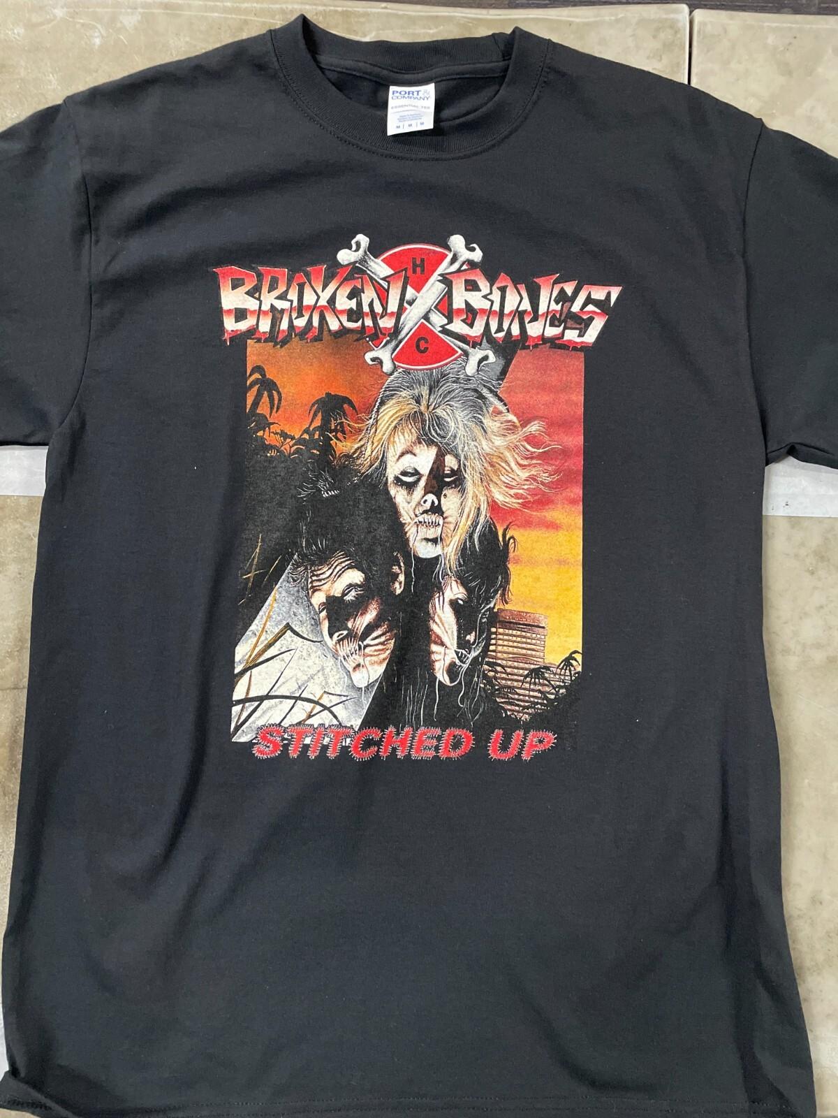 Broken Bones shirt punk thrash hardcore slayer discharge exploited GBH DRI TSOL XL