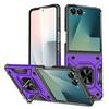 Applicable To Samsung Zflip1 Folding Mobile Phone Case Magnetic Ring 2-in-1 Hot-selling  Case Z Flip1