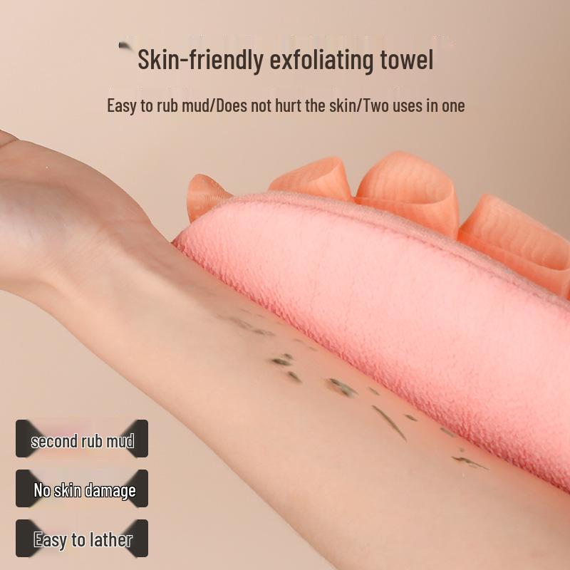 Exfoliating Towel & Bath Flower: Skin-Friendly Back Scrubber
