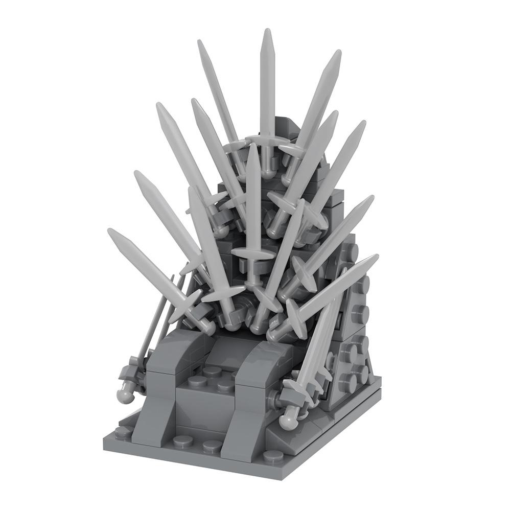 MOC Iron Throne Sword Chair Ancient Dragon Military City Building Blocks Classic Model Bricks Kits Sets Ideas Game