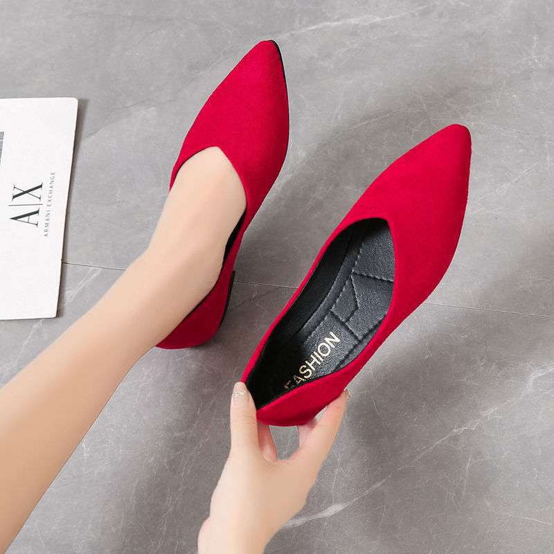 Zhiyi platte zool zwarte werkschoenen dames binnen hoogteverhoging vierseizoensschoenen zachte zool antislip puntige comfortabele enkelschoenen klein leer s