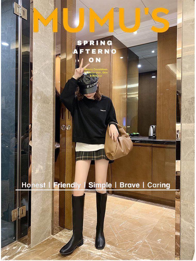 Women's Slim-Fit Over-the-Knee Elastic Boots with Back Zipper