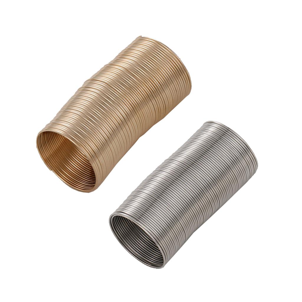 69 Schlaufen Schmuckdraht Memory Perlenstahldraht Armreif Armband Schmuckzubehör für Drahtwickel-Bastelarbeiten Herstellungszubehör