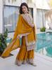 Completo da donna Sharara Salwar Designer in Faux Georgette Indian Bollywood Party Wear Salwar Kameez