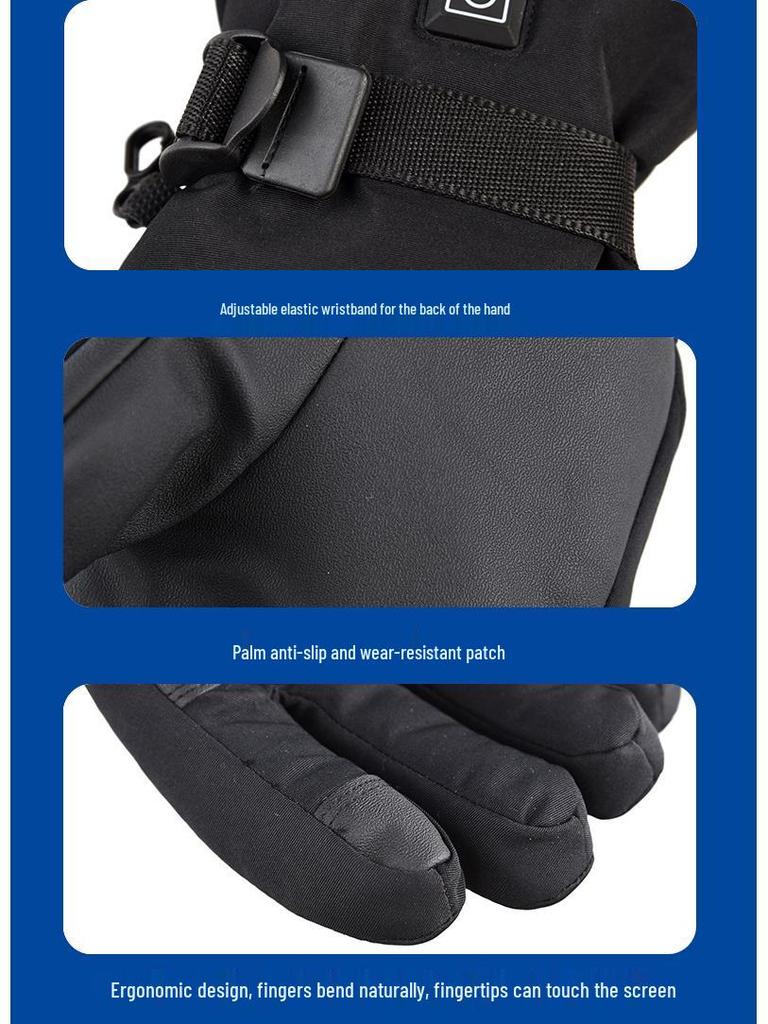 Winter Heated Gloves with Adjustable Temperature for Cycling, Skiing, and Motorcycling