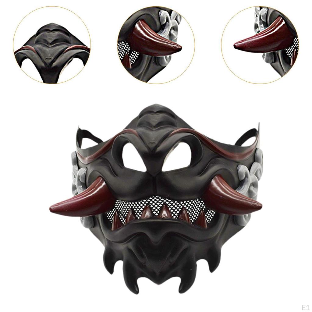 Samurai Half Face Cover for Carnival Night Club Role Play