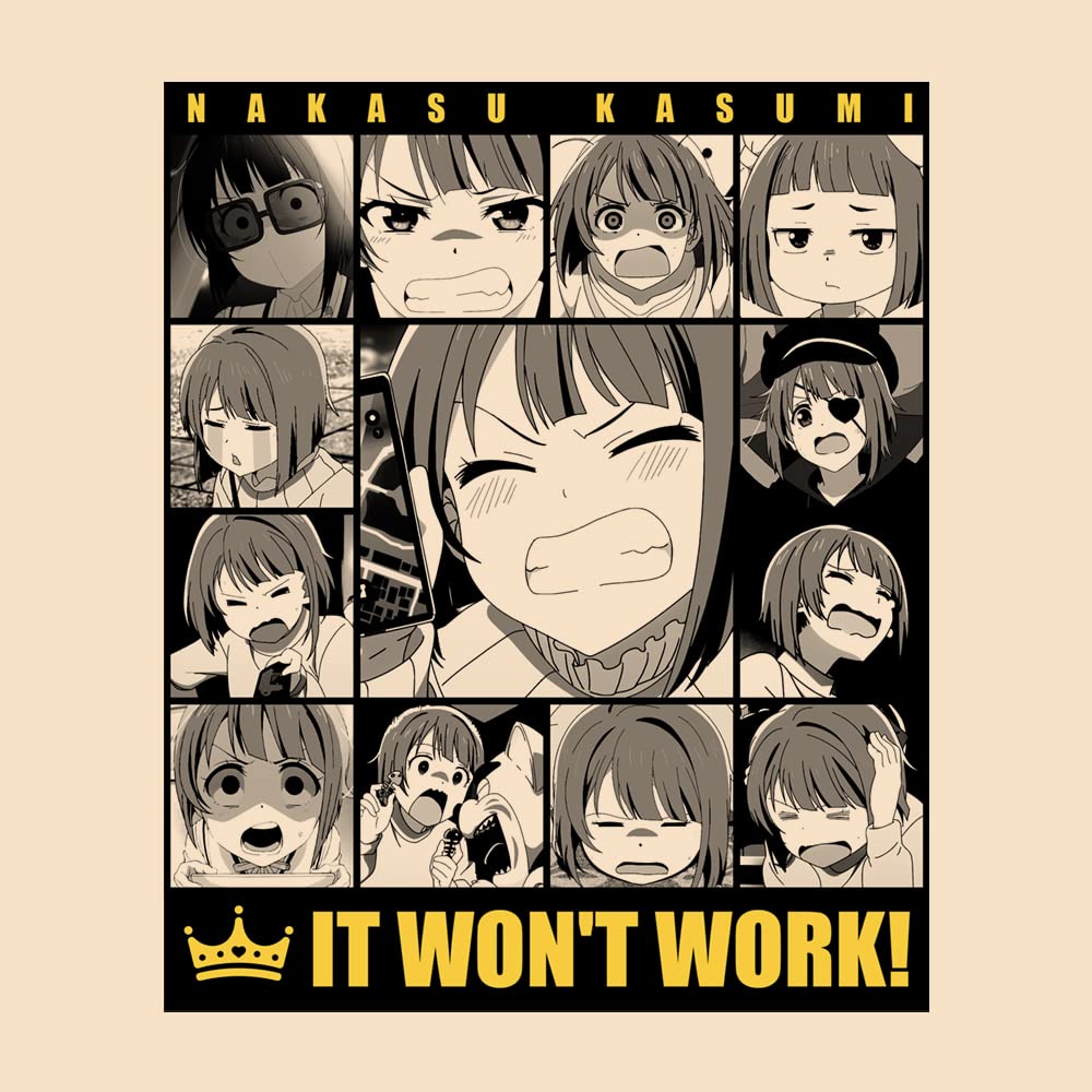 Nijigen Cospa Love Live Nijigasaki High School Idol Club Nakasu Kasumi Emotionales T-Shirt NATÜRLICH L Größe