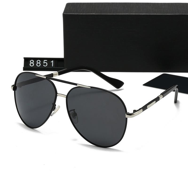 Men's Vintage Aviator Sunglasses: Polarized, Myopia-Ready, Trendy Driving Shades (Model 8851)