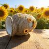 Honungskrukvas med bi och solrosor Naturligt jutesnöre Blomvas Gårdsbordsskiva Centerpiece för kök matbord Heminredning