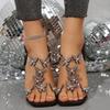 2026 New Summer New Fashion Shoes for Ladies Shiny Butterfly Rhinestone Clear Root Open Toe Sandals for Ladies