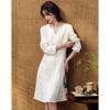 Demana New Chinese Style Embossed Jacquard A-Line Dress