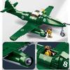 SLUBAN Army Battle of Budapest ME-262 Fighter Aircraft Building Kit 338pcs Compatible with Major Brands