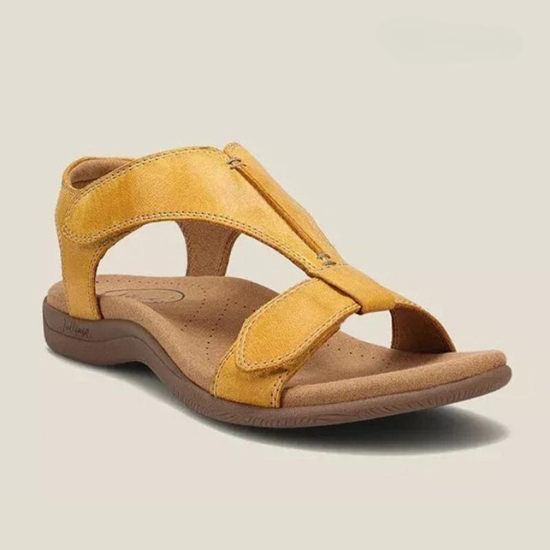 Women's Fashion Summer Sandals PU Leather Casual Sandals Non-Slip Outdoor Beach Shoes