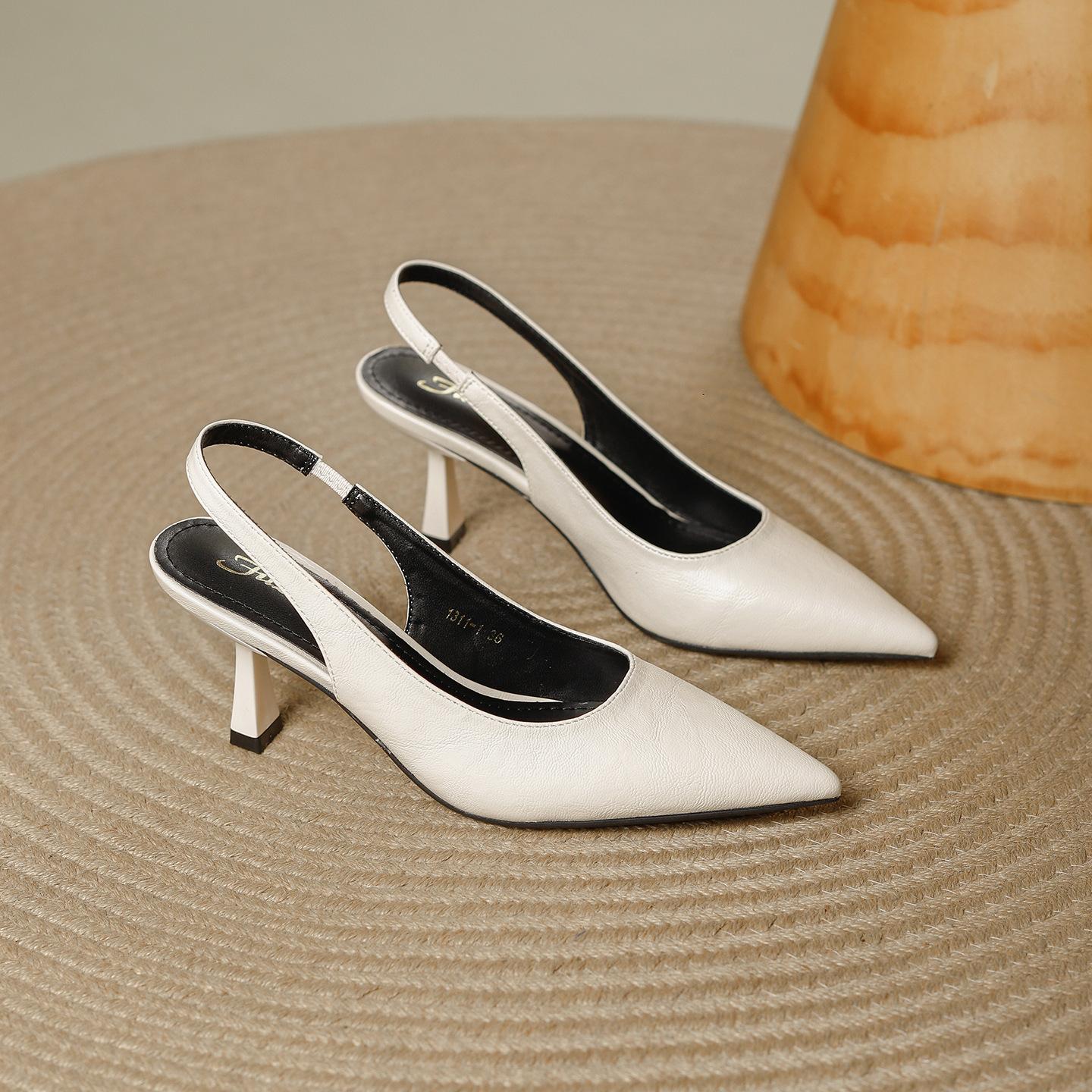 

Босоножки Баотоу женские летние для улицы 2025 новые темпераментные профессиональные универсальные с открытым носком на высоком каблуке 40