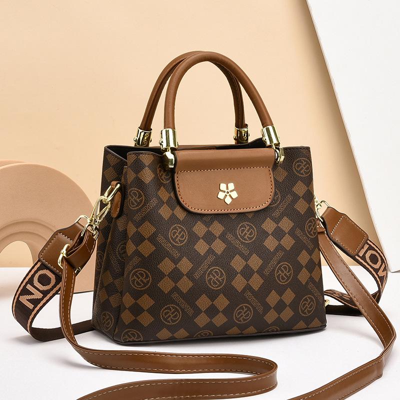 Bag Women's 2025 New Flower Large Capacity Bucket Bag One Shoulder Crossbody Bag Handbag Premium Women's Bag