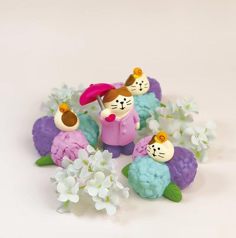 Trendy Japanese Cat & Frog Bonsai Ornaments: Creative Resin Decorative Blind Box Accessories