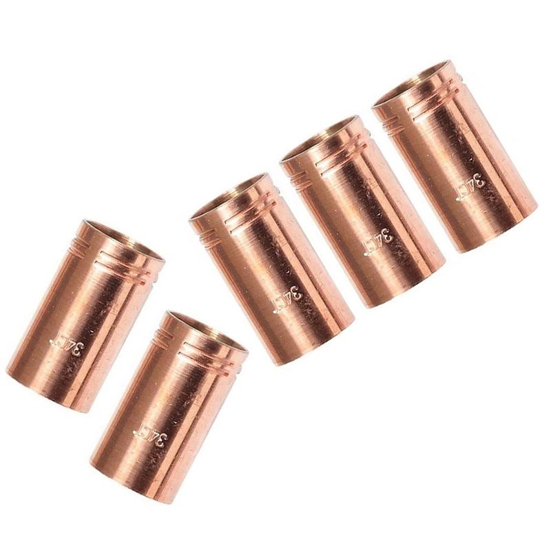 34CT For Mig Welding Gas Nozzle Ulator Compatible with For Lincoln 300 400 #3/#4 for 24CT Series Copper Nozzle 5 Pack