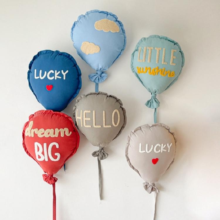 Playful Balloon Plush Pillow, Soft Polyester Throw Pillow for Kids Room and Living Area