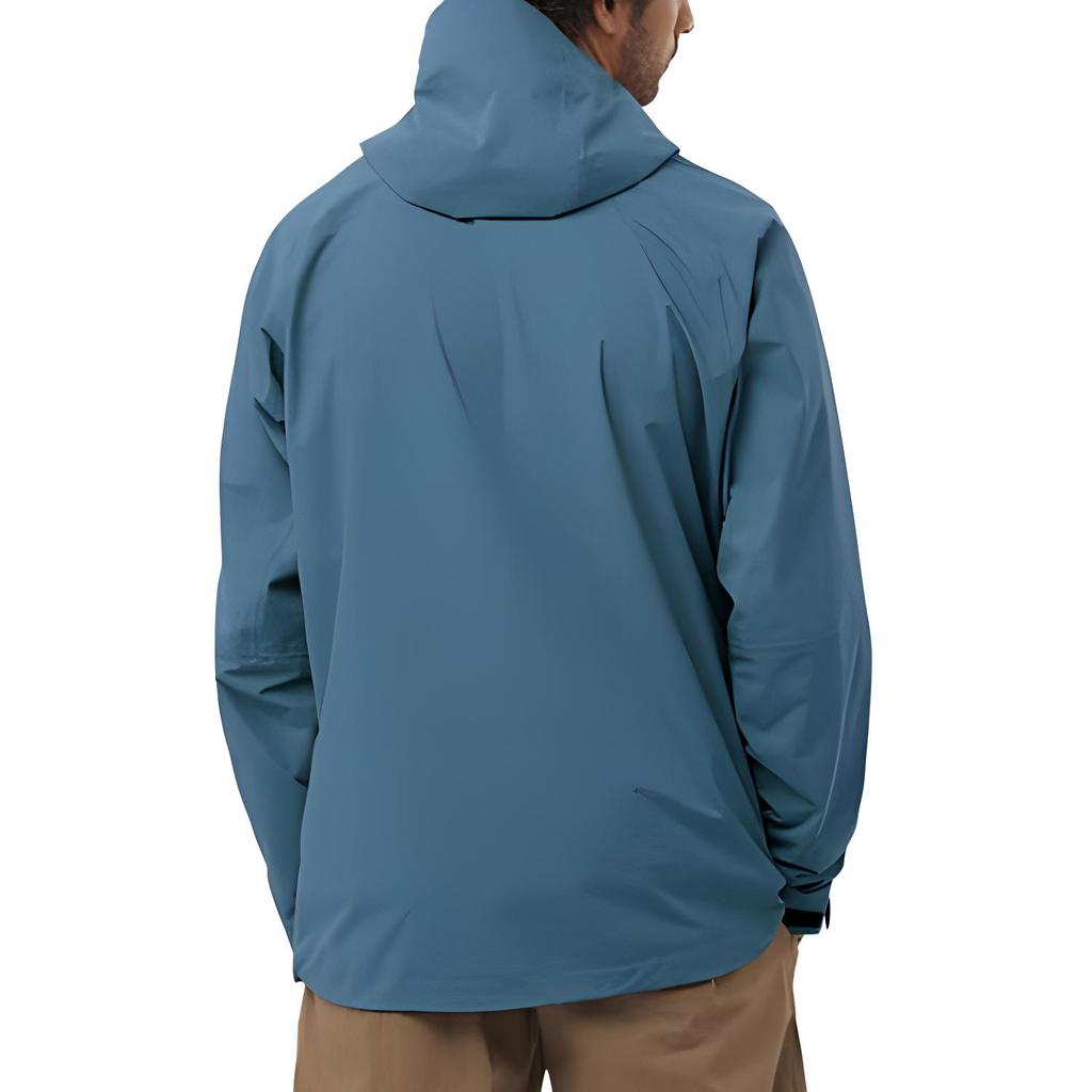 Salomon Solid Color Hooded Zip-Up Long Sleeve Jacket Men jackets Blue LC2259200