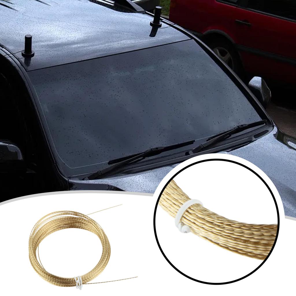 Braiding Line Windshield Wire Rope Gold Braided Wire Golden Wire Rope Windscreen Glass Windshield Cut-Out Wire