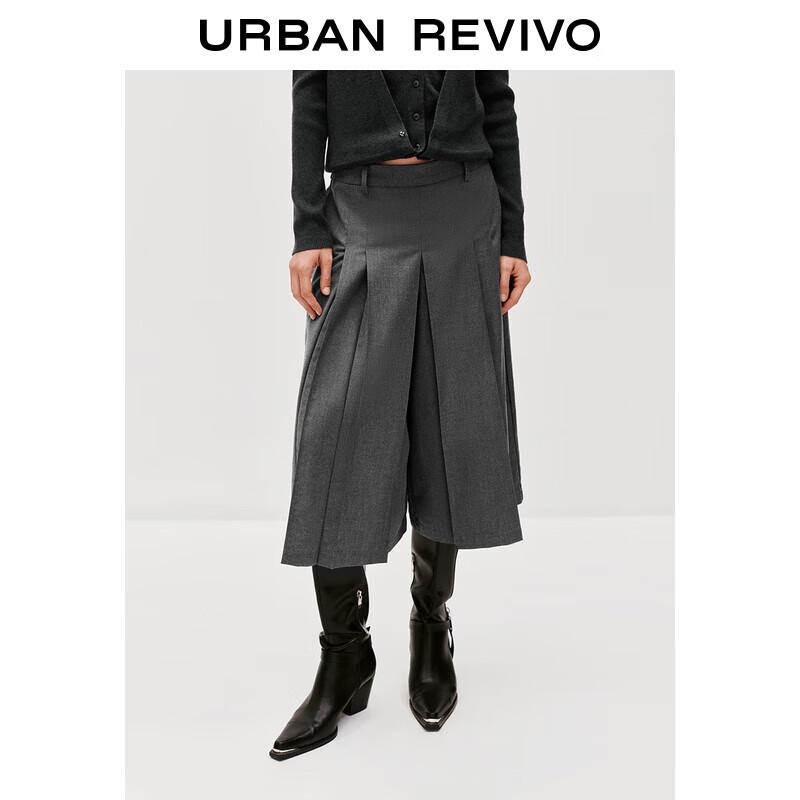 

UR 2025 Autumn Women s Pleated High-Waist Wide-Leg Pants S