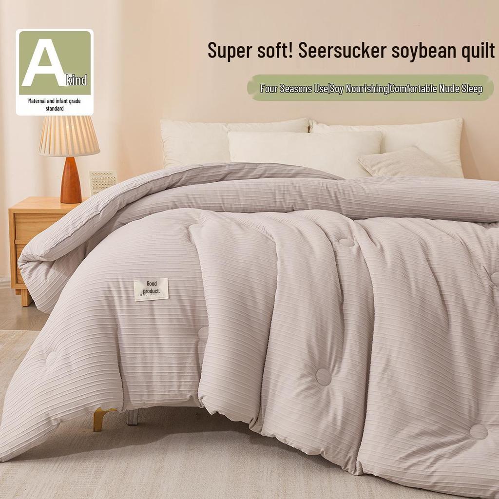 Class A Antibacterial Soybean Fiber Quilt: Thick, Warm, and All-Season Quilt.
