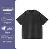 T-shirt Lavata Retrò Fiocco di Neve 230g, Stile Europeo e Americano, Puro Cotone, Vestibilità Larga Girocollo Pullover, T-shirt Uomo Pesante.