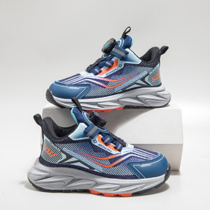 Spring and Autumn Children's Sports Shoes Rotating Button Breathable Mesh Sports Shoes Dad Shoes Boys and Girls Children's Shoes