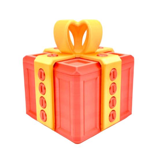 3D Printed Annoying Gift Box with Screws Christmas Puzzle Present Box Prank Case Home Office Desktop Decoration Ornament Joke Gag Gift