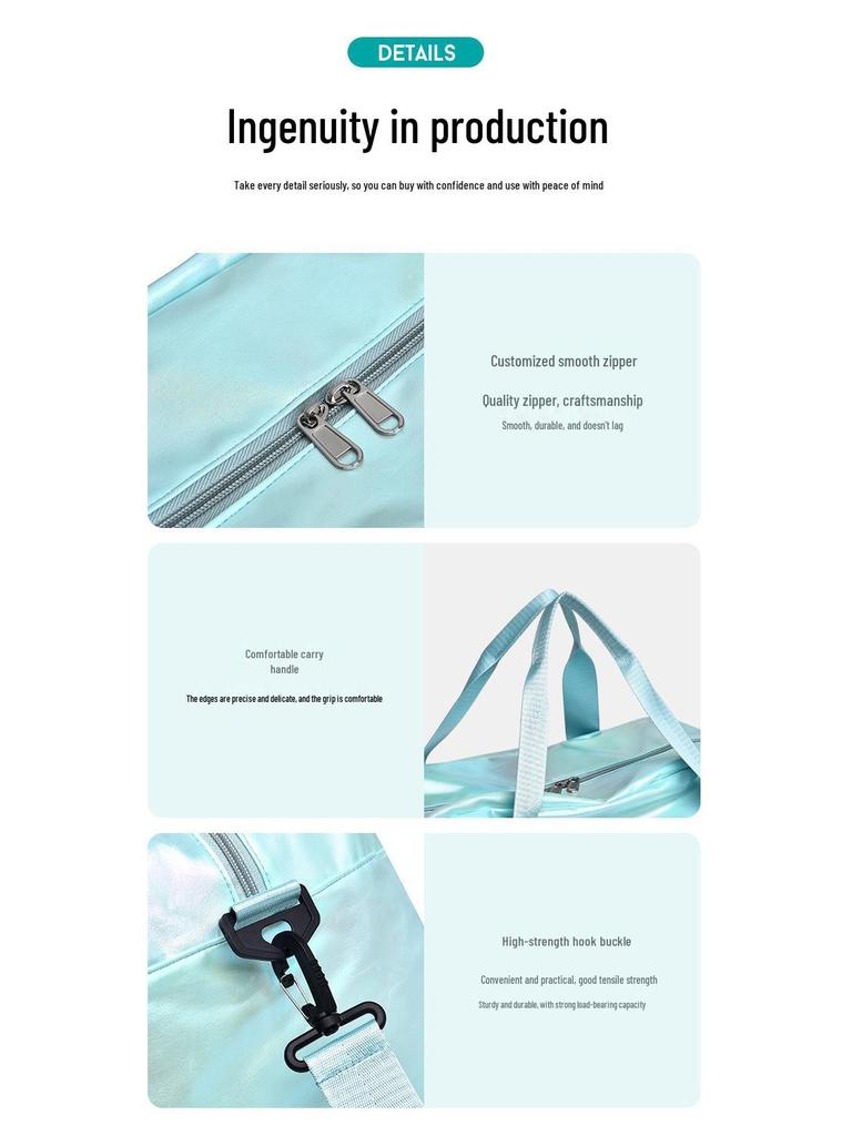 Women's Glossy Sport Yoga Bag 2025 - Stylish Crossbody & Handheld Travel Bag, Ideal for Fitness Enthusiasts.