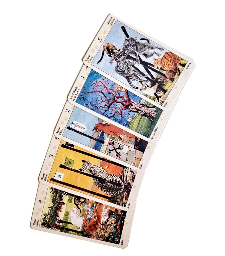 NEW Tarot of Pagan Cats Full English Family Party Board Game Oracle Cards Astrology Divination Fate Card 78 Cards Deck