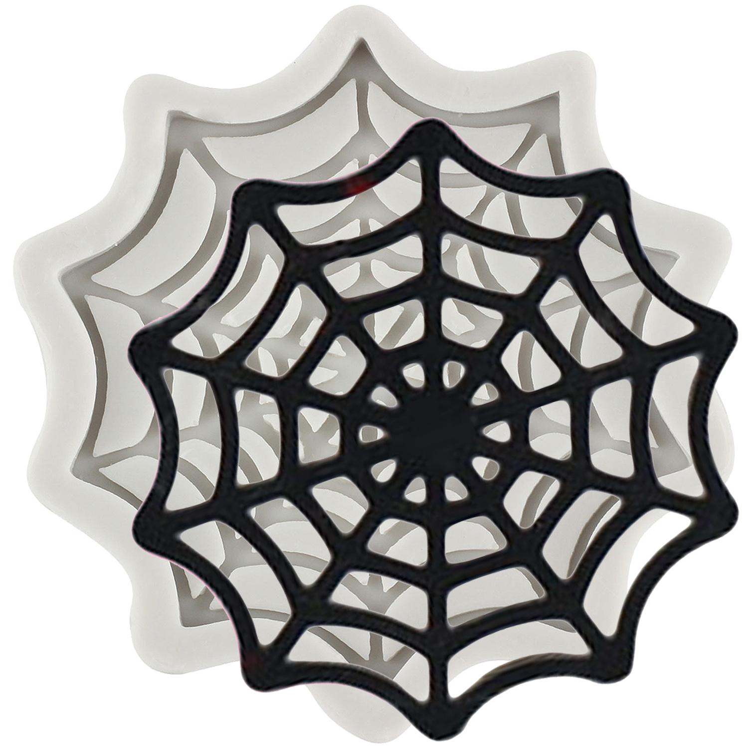 

Силиконовые формы Паутина Хэллоуин Форма для мастики Украшение торта Топпер для кекса Шоколад Марципан Полимерная глина серый