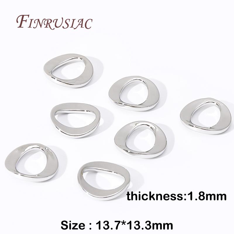 

Arc Closed Ring Connectors 18K Gold Plated Brass Connecting Charms Pendant High Quality Jewelry Making Supplies DIY Accessories 5 Pieces