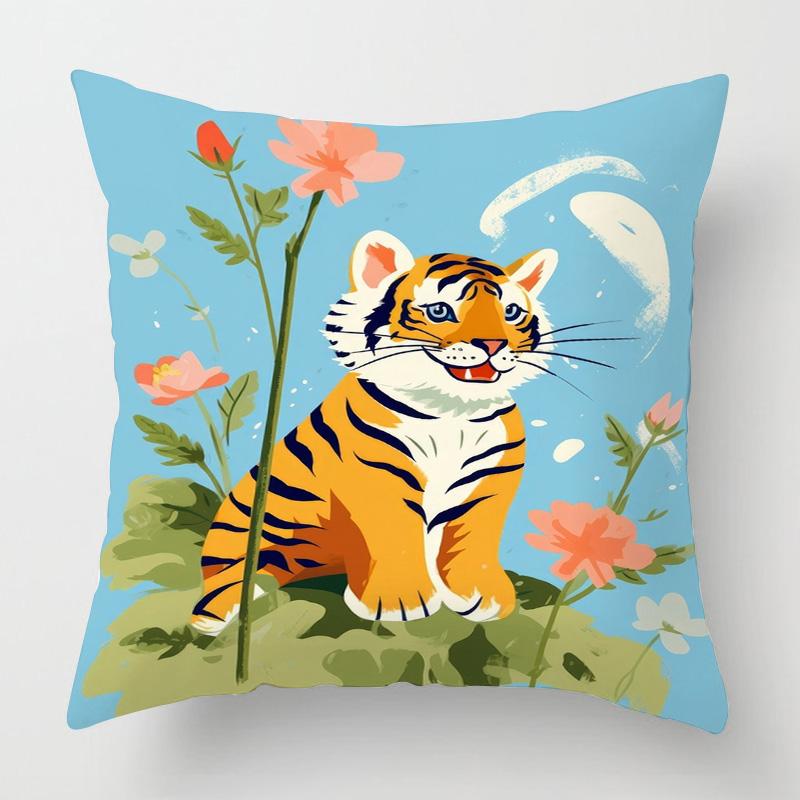 Abstract Art Animal Theme Throw Pillow Cover 20x20 inch Cushion Cover Cafe Sofa Decorative  throw pillow covers short plush