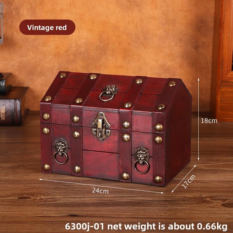Houten Huisvormige Opbergdoos Met Slot Voor Sieraden En Accessoires