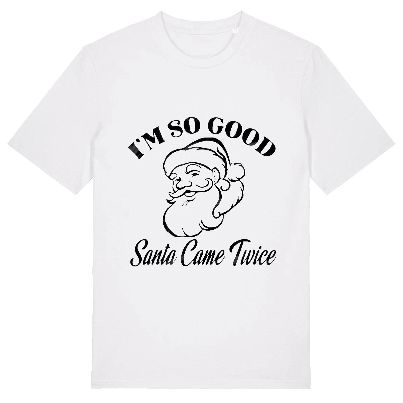 Santa Came Twice - Unisex T-Shirt Festive Jolly Secret Santa Xmas Father Nick XL
