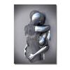 Love Couples Poster 3D Metal Figure Statue Canvas Painting Human Body Sculpture Wall Art Printing Picture for Home Room Decor