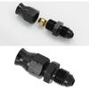4AN To Fuel Hardline Tube Adapter Fitting - 4AN Male Flare To 1/4 Inch (6.3mm) OD Hard Line Tubing Aluminum Black