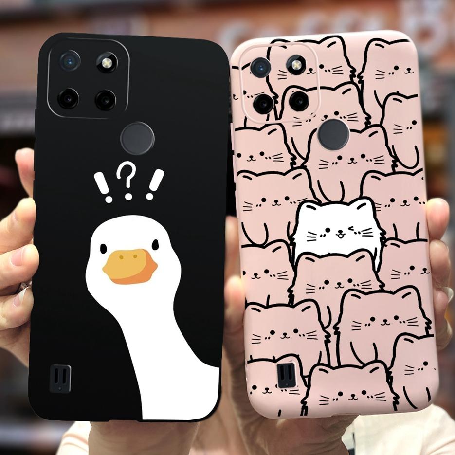 For Realme C21Y Case Realme C25Y Stylish Candy Painted Cover Soft Silicone Phone Case For Realme C21 C 21 Y C25Y RealmeC21 Shell