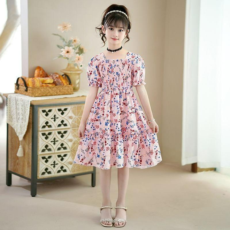 Girls' Princess Dress, Super Western Style, Little Girl Dress, Summer Dress, Children's Dress, Net Red, Big Children's Dress