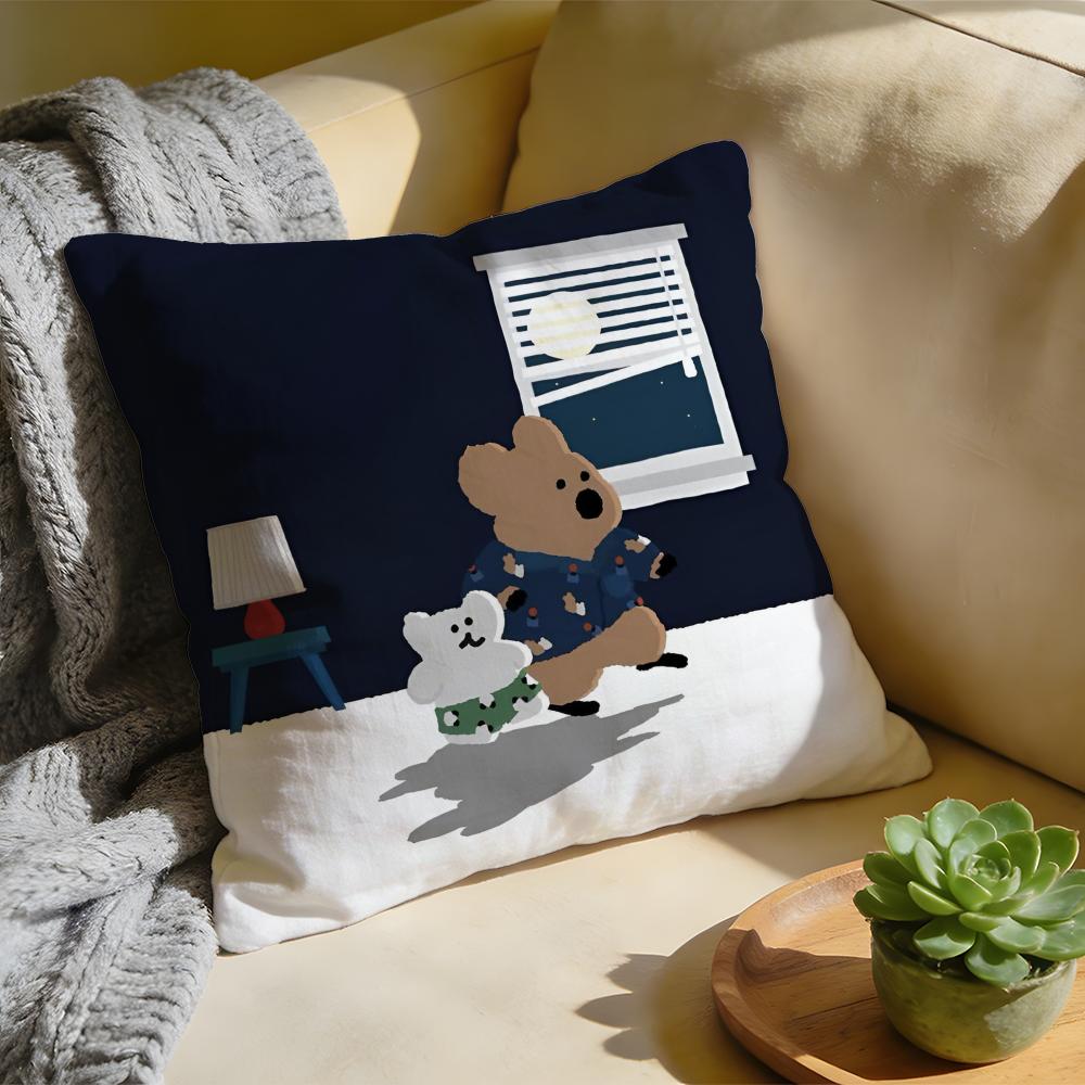 Cushion Cover Washed Linen Soft Breathable Decorative Case for Sofa Home Pillow cover DDinotaeng