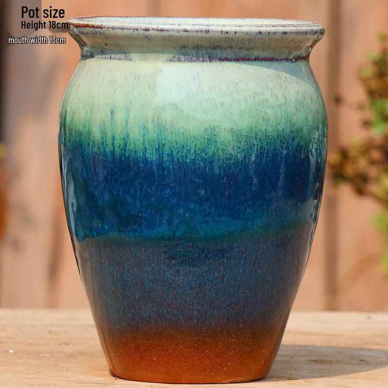 Nordic Style Handmade Wide Mouth Ceramic Flower Pot for Bougainvillea & Bird of Paradise