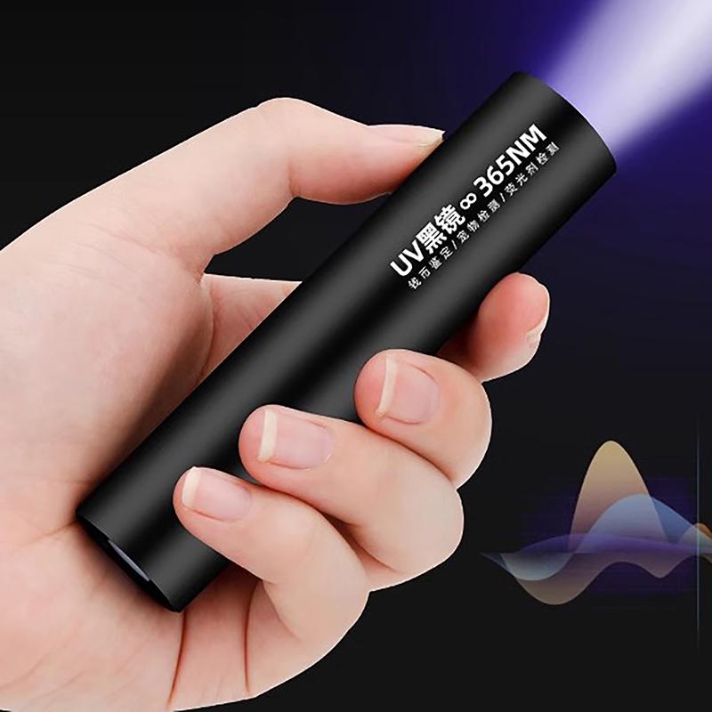 

Светодиодный УФ-фонарик 365 Нм, масштабируемый, мини-ультрафиолетовый фонарь, портативный водонепроницаемый фиолетовый свет, УФ-лампа для мочи домашних животных